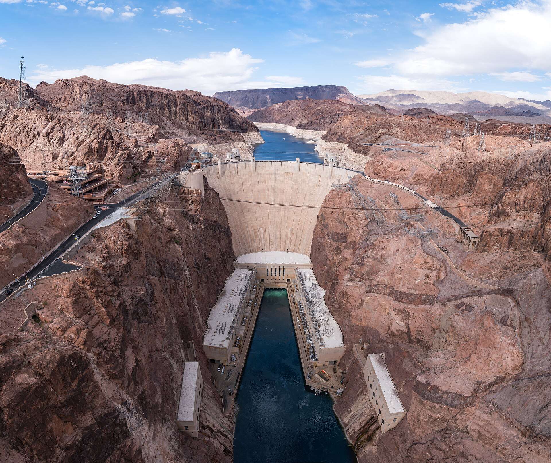 Hoover Dam and Lake Mead from the bypass bridge